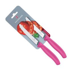 6.7836.L115B 2 couteaux de table/tomate crantés Flashy Victorinox Swiss Classic 11cm