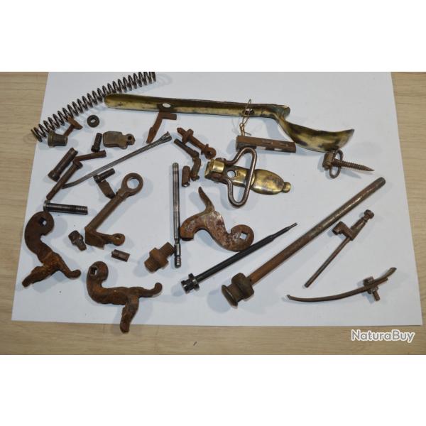 Ensemble Lot pice pour fusil Ancien dtach 1800/1900 Gras Dreyse Lebel pontet (8)