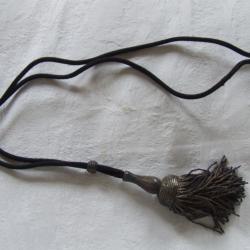 ANCIENNE DRAGONNE POUR EPEE EN CANNETILLE ARGENTEE