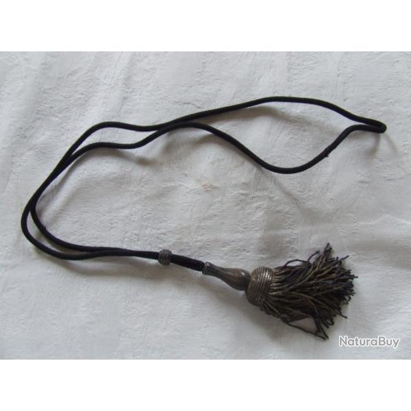 ANCIENNE DRAGONNE POUR EPEE EN CANNETILLE ARGENTEE
