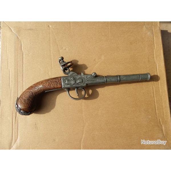 Rplique de pistolet  silex LONDON 1776 pour dcoration