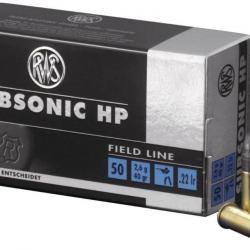 MUNITION RWS 22 LR SUBSONIC HP BOITE DE 50