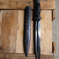 Baionnette allemande 84/98  de 1939 avec son fourreau