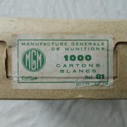 1 Boîte neuve ancienne de 1000 cartons blanc en calibre 10.