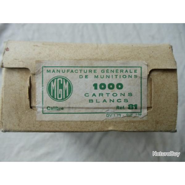 1 Bote neuve ancienne de 1000 cartons blanc en calibre 10.
