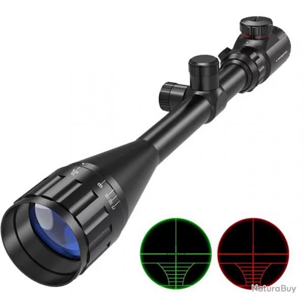 Lunette de tir bestsight 6-24x50 longue porte de chasse, rticule rouge/vert
