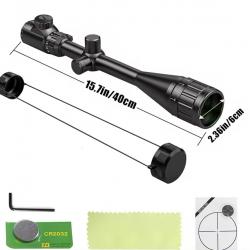 Lunette de tir bestsight 6-24x50 longue portée de chasse, réticule rouge/vert B