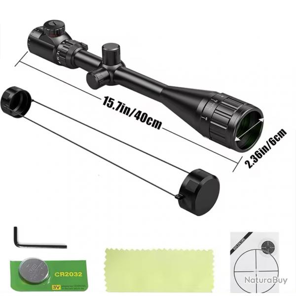 Lunette de tir bestsight 6-24x50 longue porte de chasse, rticule rouge/vert B