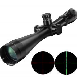 Lunette de tir bestsight 6-24x50 longue portée de chasse, réticule rouge/vert c