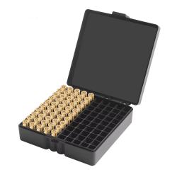 BOÎTE À MUNITIONS POUR .38 ET .38SPL 100 EMPLACEMENTS - NOIR - LIVRAISON GRATUITE