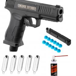 Vente Flash! Pistolet Concorde Defender CD50 Cal.50- 13 Joules +2 Chargeurs+12 Billes+5 CO2 + Huile