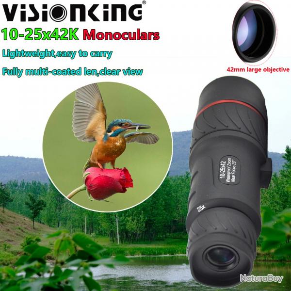 Visionking-Tlescope monoculaire portable  longue porte 10-25x42 K Monocular LIVRAISON GRATUITE !!