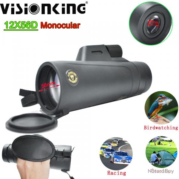 Visionking-Tlescope monoculaire portable HD avec support de poigne, 12x56