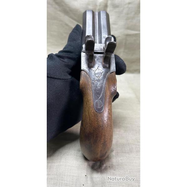 Trs beau pistolet St Etienne,  percussion  double canon - vers 1880 - excellent tat.