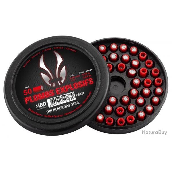 PLOMBS EXPLOSIF THE BLACK OPS SOUL A TETE PLATE CAL. 4,5 MM X50