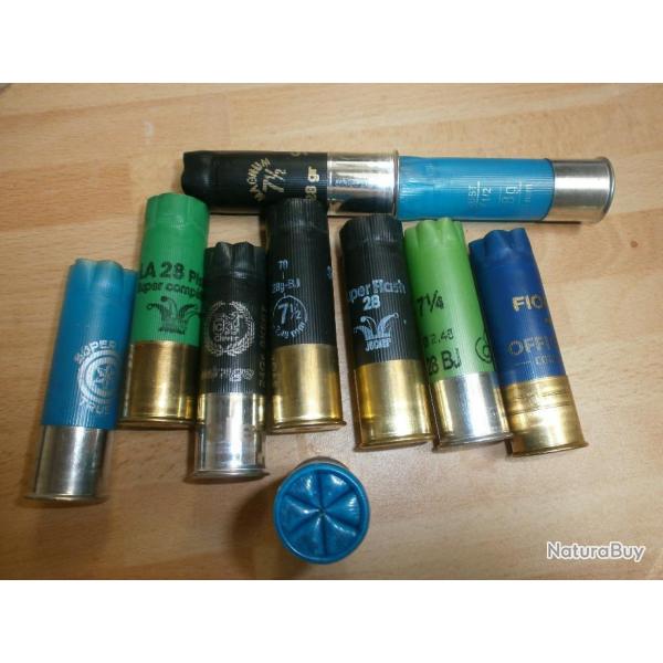 lot de 50douilles vide pour rechargement en calibre 12