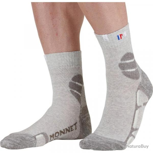 Chaussette de Randonne Monnet "Trek Lin Mid" 39 - 40 Gris