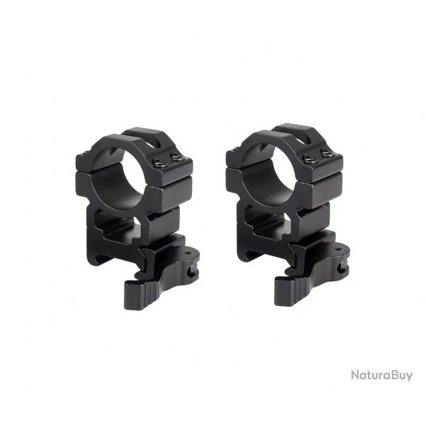 Lot de 2 colliers de montage haut amovible pour rail Picatinny