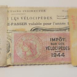 Laissez passer  vélocipède 1944