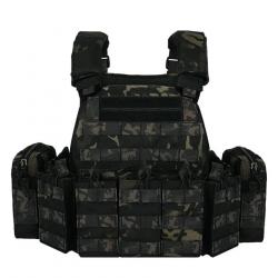 Gilet tactique CobraLine YAKEDA avec 5pcs - Black CP