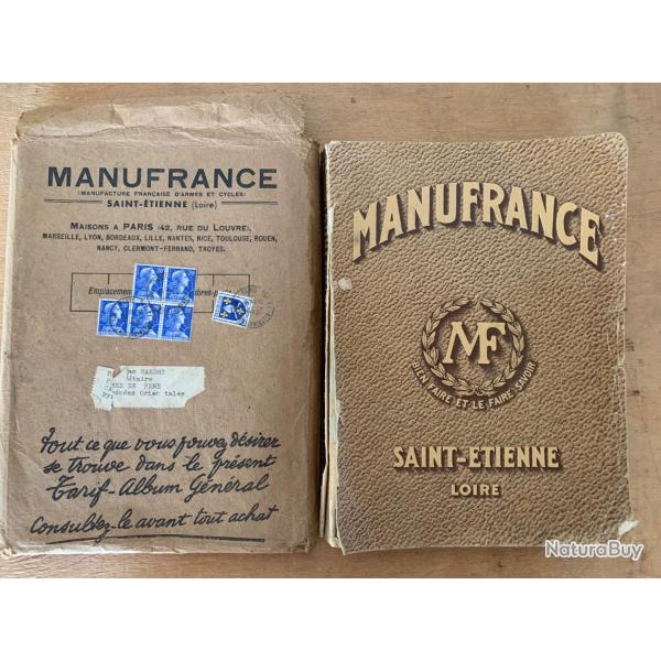 Catalogue Manufrance 1952 avec son enveloppe d'envoi.