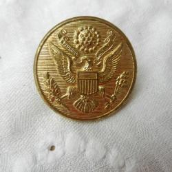 bouton militaire US américain 2ème guerre doré diamètre 28 mm