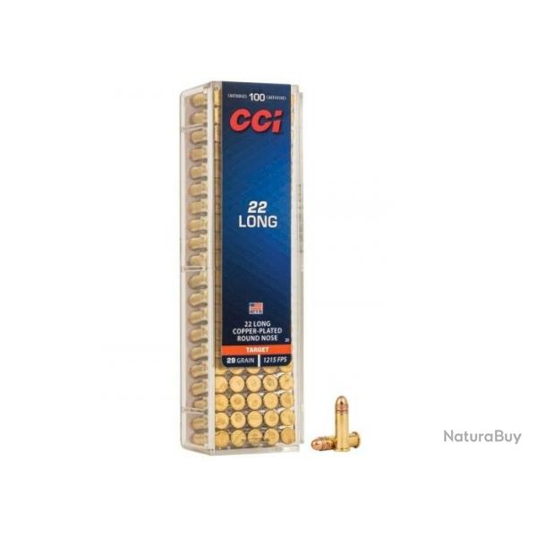 balles CCI 22 long CB SUBSONIC LOW NOSE LEAD ROUND NOSE 29gr pointe arrondie plomb cal.22lr par 500