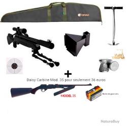 PACK COMBINÉ ! PACK-19 Carabine Arrow Gamo  5,5 mm + Carabine PCP à pompe Daisy mod. 35 Cal. 4,5 mm