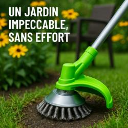 Tête Désherbage Coupe Herbe Machine Rotative Tondeuse Outil Jardin Brosse Tête Disque Fil Acier