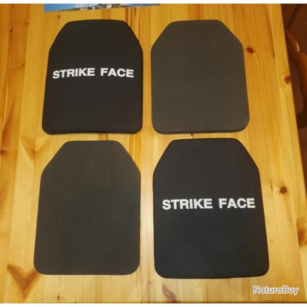 Lot 2 Plaques pare balle / balistique nij4 et 2 anti trauma neuf 2025 garantie 5 ans stand alone!