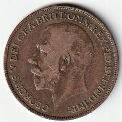 Pièce de Monnaie Angleterre Lot de 2 one penny - George V 1re effigie 1919 et 1919 H recherchée