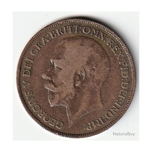 Pice de Monnaie Angleterre Lot de 2 one penny - George V 1re effigie 1919 et 1919 H recherche