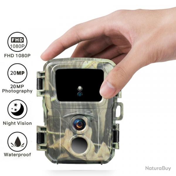 Mini800 Suntekcam-Camra de piste avec vision nocturne 20MP, 1080P
