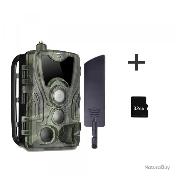 HC-801Plus-32G Camra de permission 4G Sans Fil, 30MP, 2K