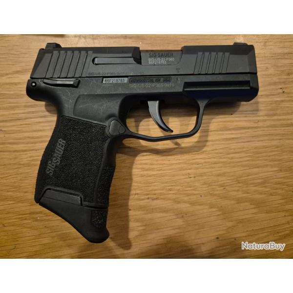 Sig Sauer P365 subcompact - 9mm - en trs bon tat (achet fin juin 2024) - 100 cartouches tires.