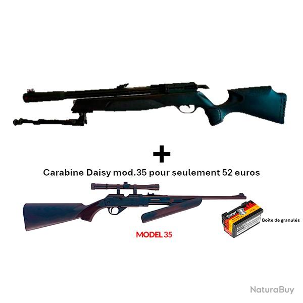 PACK COMBIN ! Carabine Arrow Gamo + Bipied 4,5mm + Carabine PCP pompe Daisy 35 4,5mm + Lun. 4 x 20