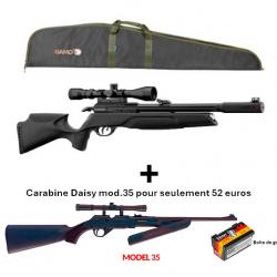 PACK COMBINÉ ! PACK3 Carabine Arrow Gamo 4,5 mm + Carabine PCP pompe Daisy 35, 4,5 mm + Lun. 4 x 20