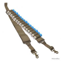 BRETELLE AVEC CARTOUCHIÈRE CALIBRE 12 - KAKI - LIVRAISON GRATUITE