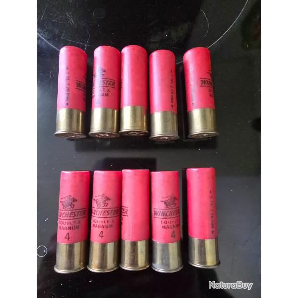 10 cartouches winchester calibre 12 magnum