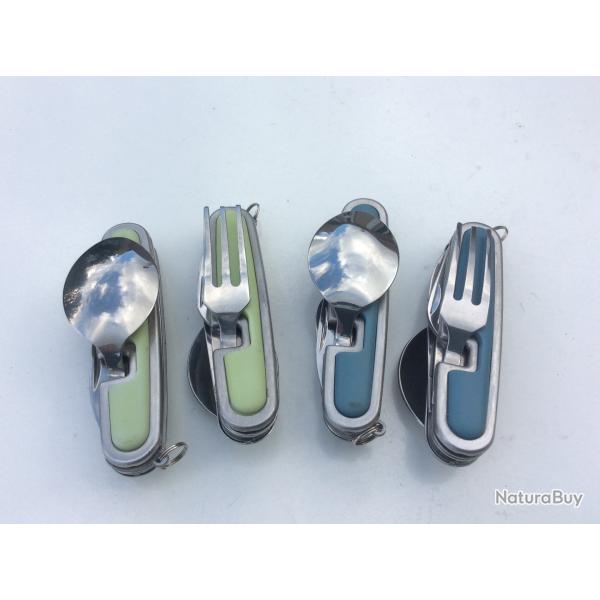 Lot de 4 couteaux / Couverts pliables et dtachables - Occasion