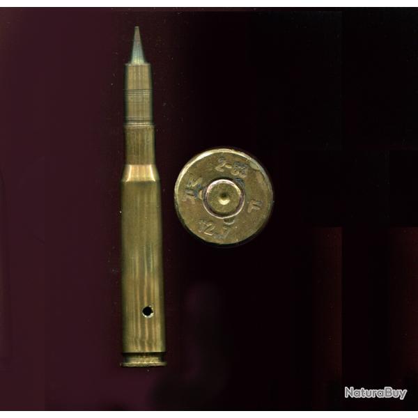 .50 Browning  / 12.7 x 99 PORED  porte reduite France - balle pointue en laiton massif