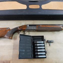 FUSIL DE TRAP CAESAR GUERINI SUMMIT CAL 12/70 CANON 78 CM + MALLETTE + CHOKES OCCASION BON ETAT