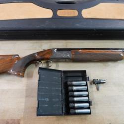 FUSIL DE TRAP CAESAR GUERINI SUMMIT CAL 12/70 CANON 76 CM + MALLETTE + CHOKES OCCASION BON ETAT