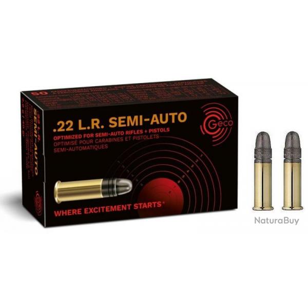 MUNITION GECO CAL 22LR SEMI-AUTO