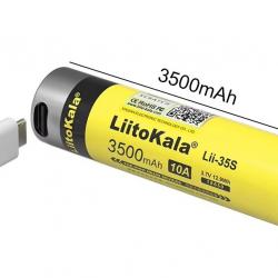 Batterie 18650 - 3.6V - 3500mAh - rechargeable USB
