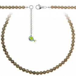 Collier en quartz fumé - Perles rondes 6 mm - 70 cm