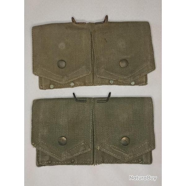 Paire de cartouchires en toile TAP modle 1951 parachutiste