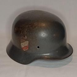 Coque casque Allemand model 1935 LW double insignes WW2