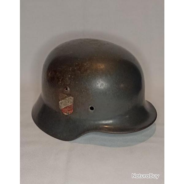 Coque casque Allemand model 1935 LW double insignes WW2