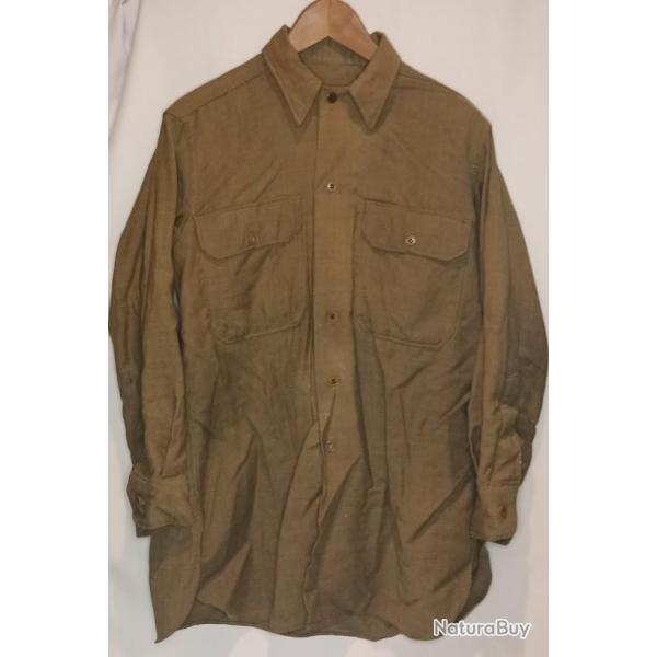 Chemise US Gi's laine moutarde 39/45 WW2